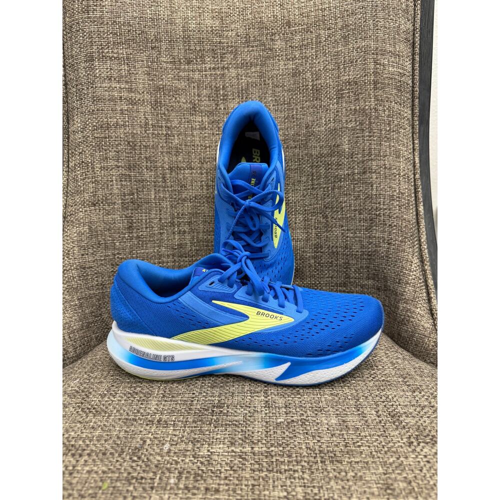 Brooks Adrenaline GTS 24 Men's Athletic Shoes in Bright Blue with Yellow Accents